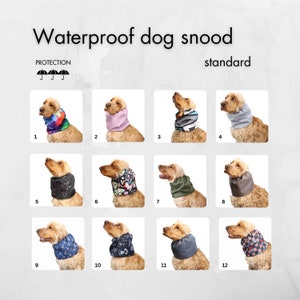 Waterproof dog snood | thick-double dog snood | cocker spaniel snood | basset snood | dog ear protector | dog ear cover
