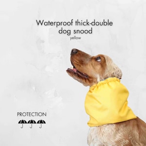 Waterproof Thick Dog Snood | Yellow Cocker Spaniel Snood | Basset Hound Ear Protector | Cavalier Snood