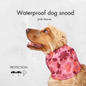 Waterproof Dog Snood | Pink Cocker Spaniel Snood | Basset Ear Protector | Long - Eared Dog Ear Cover | Best Snood For Dog | Saluki Snood