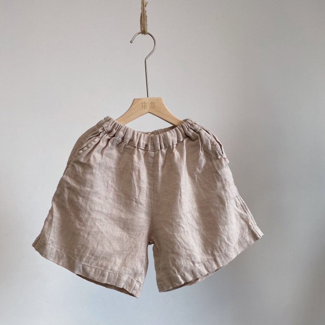 Unisex Kids Pure Linen Shortsboys & Girls Summer Etsy