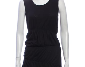 Helmut Lang Archival vintage Silk Wool Ruched Sleeveless Tunic Top 42 IT / S