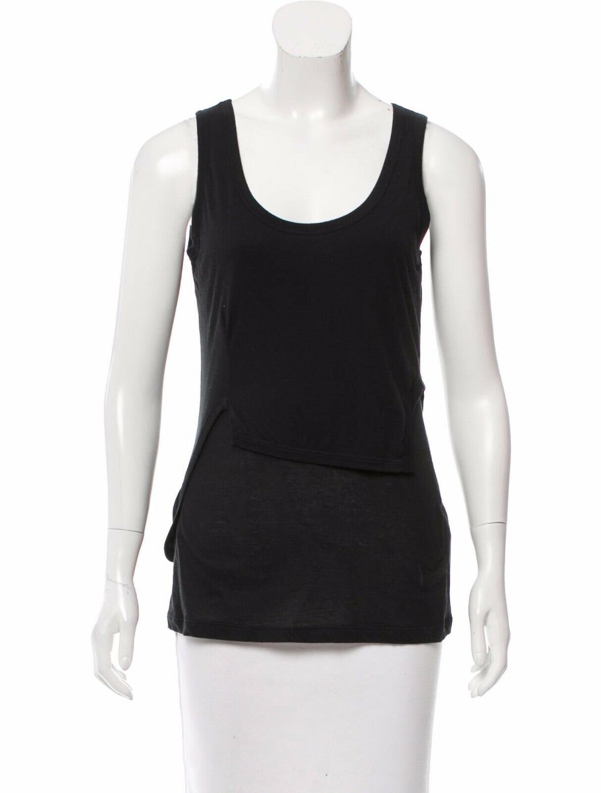 Helmut Lang Rare Archival Vintage Black Layered Tank Top IT 40