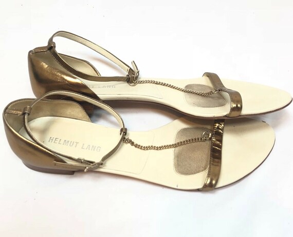 Helmut Lang Vintage Archival Gold Chain Metallic S