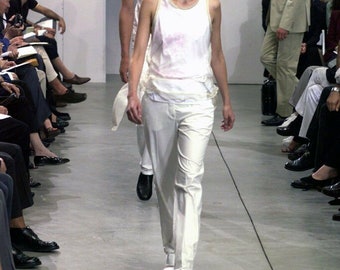 NWT Helmut Lang S/S 1999 Vintage Archival Silk Overlay Tank Pink