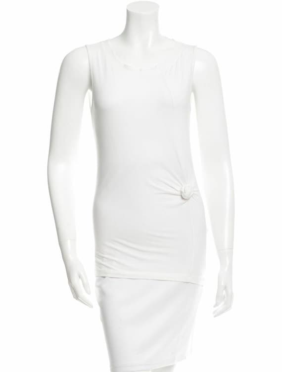 Helmut Lang Vintage Archival White Knot Detail Ta… - image 1