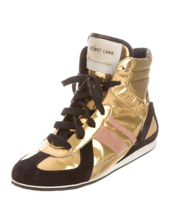 Helmut Lang Vintage Archival Gold Metallic And Bla