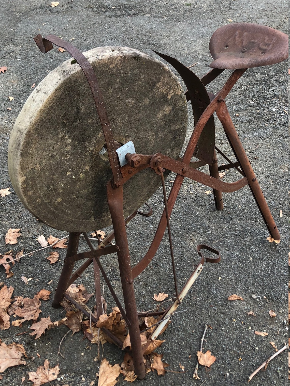 Antique Stone Grinding Wheel Sharpening Stone PICKUP ONLY Etsy
