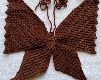Crochet alpine butterfly top