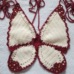 Crochet butterfly top