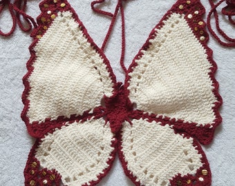 Crochet butterfly top