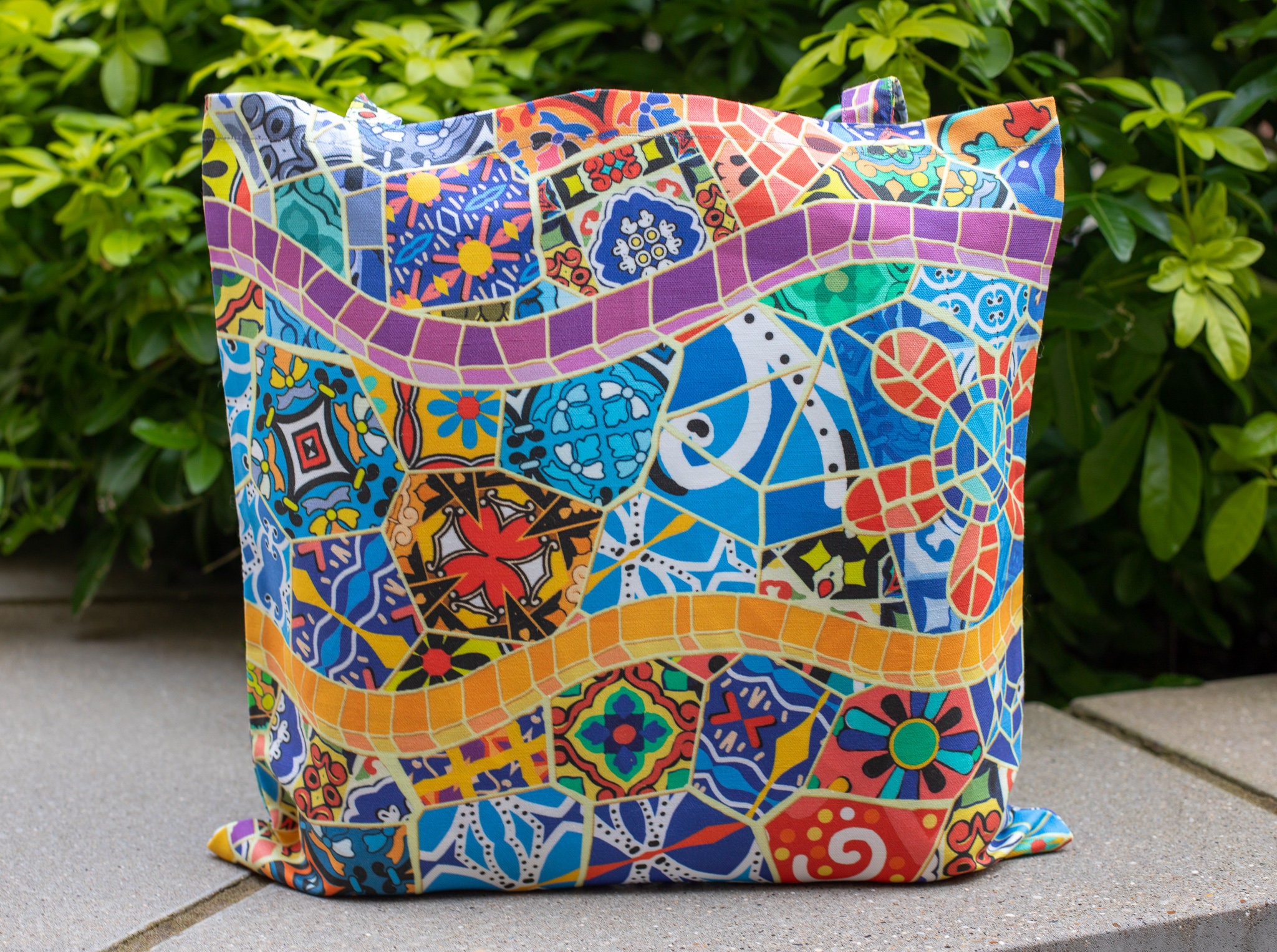 Sac fourre tout Gaudi fait la main avec une toile de coton 100