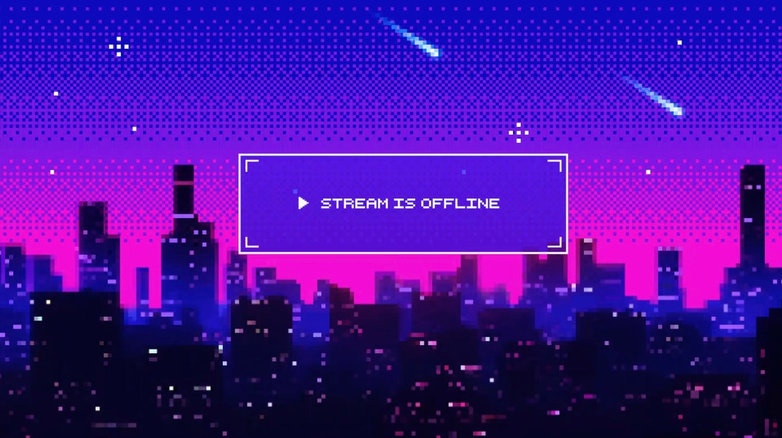 4 Animated Loading Screens - Pixel City Theme for Twitch Streams - Etsy