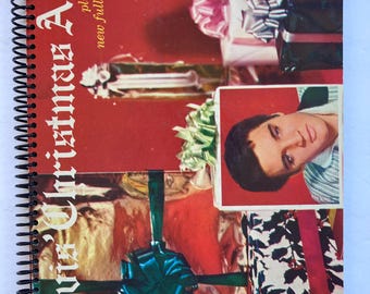 Elvis Presley "Elvis' Christmas Album" record album cover notebook / journal created using the actual cover with colorful photos of Elvis