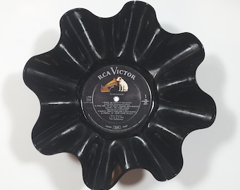 Elvis Presley Vinyl Record Bowl - created with any original Elvis vinyl record