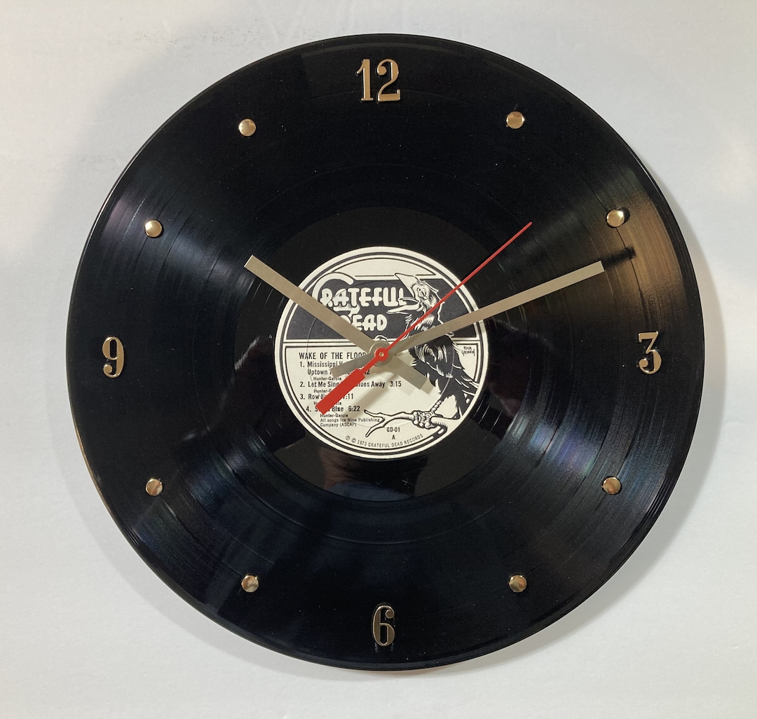 Grateful Dead Clock (wake of the Flood) - 12” Wall Clock Created Using ...