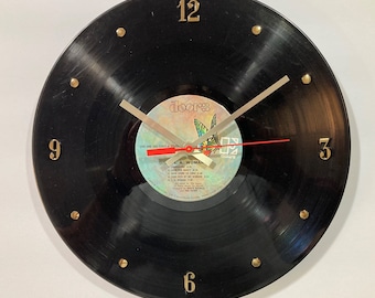 The Doors Record Clock (L.A. Woman) - 12" Wall Clock Handmade using the authentic vinyl record