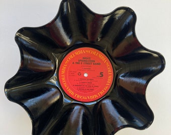 Bruce Springsteen Vinyl Record Bowl - handmade with any one of his original vinyl records