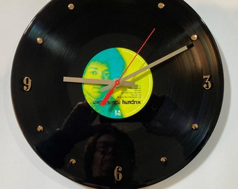 Jimi Hendrix Record Clock (Experience Hendrix) - created with the actual Jimi Hendrix 12" LP album. Classic Hendrix songs!