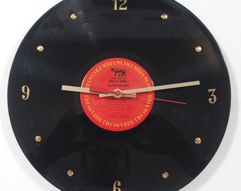 Billy Joel 12" Record Clock (Glass Houses) - created using the original Billy Joel record.