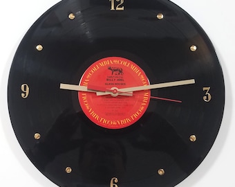 Billy Joel 12" Record Clock (Glass Houses) - created using the original Billy Joel record.