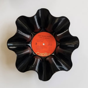 The Beach Boys Vinyl Record Bowl - handmade with one of their original vinyl records