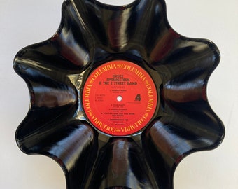 Bruce Springsteen Vinyl Record Bowl - handmade with any one of his original vinyl records