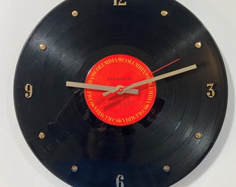 Aerosmith Record Clock (self titled, debut album) - 12” wall clock created using the original Aerosmith vinyl album.