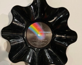 Elton John Vinyl Record Bowl - handmade with any one of his original vinyl records