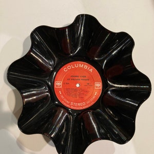 Johnny Cash Vinyl Record Bowl handmade using any one of his original vinyl records image 2