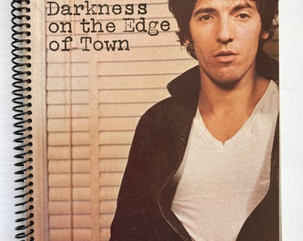 Bruce Springsteen "Darkness on the Edge of Town" record album cover notebook / journal created using the authentic cover