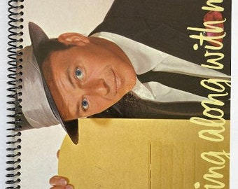 Frank Sinatra "Swing Along With Me" record album cover notebook / journal created using the authentic cover