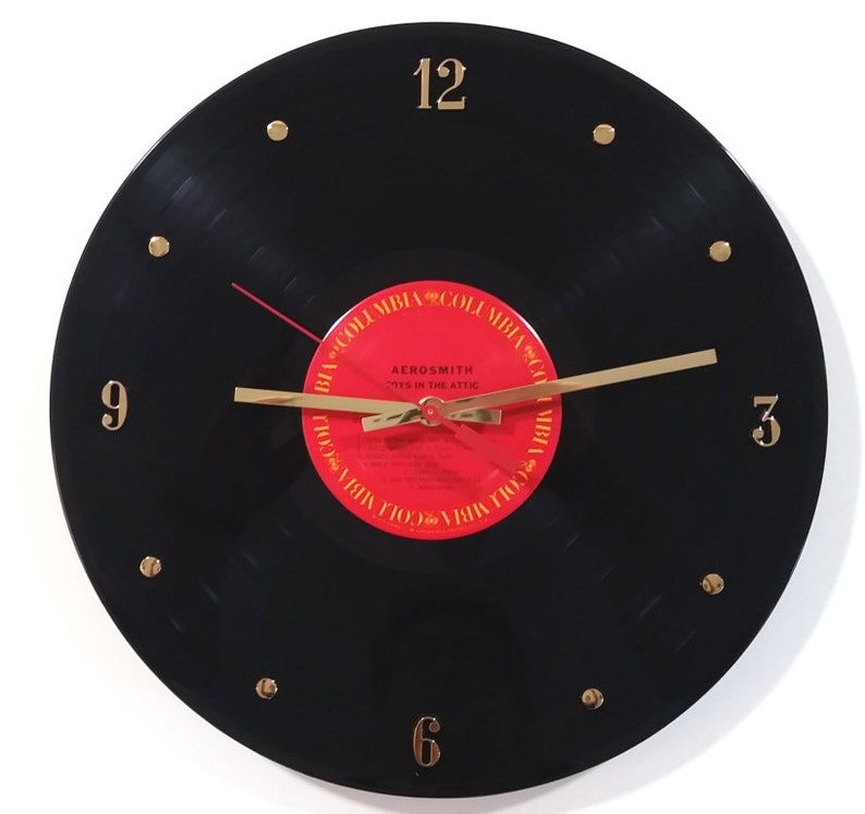 Aerosmith Record Clock (toys in the Attic) - 12” Wall Clock Created ...