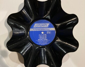 The Rolling Stones Vinyl Record Bowl - handmade using any one of their original vinyl records