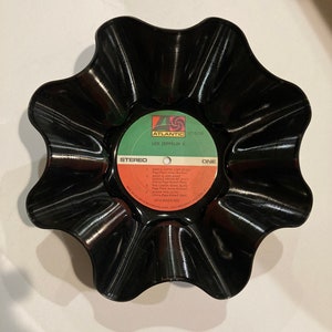 Led Zeppelin Vinyl Record Bowl - handmade with any one of their original vinyl records