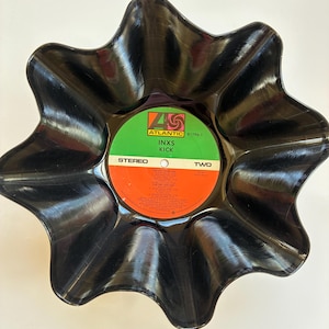 INXS Vinyl Record Bowl - handmade using the Kick original vinyl record