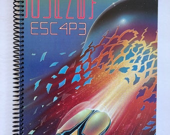 Journey "Escape" record album cover notebook / journal created using the authentic cover