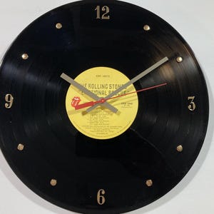 The Rolling Stones Clock (Emotional Rescue) - 12&quot; wall clock created using the original Stones vinyl album.