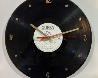 Queen Record Clock (The Game) - created with the actual Queen vinyl record album