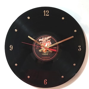 Bob Seger Record Clock (Nine Tonight) - 12” wall clock created with the authentic Bob Seger vinyl record