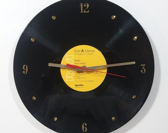 Elvis Presley Record Clock (Elvis album) - created with the actual Elvis Presley vinyl record