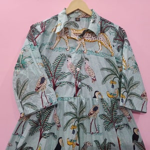 Hand Block print dress, shirt dress women ,Summer cotton dress, Cotton dresses for women, Printed dresses, Cotton Midi Dress, Summer Dress