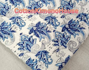 Hand Stitched Kantha Quilt, Paisley Print, 100% Cotton (90x108)