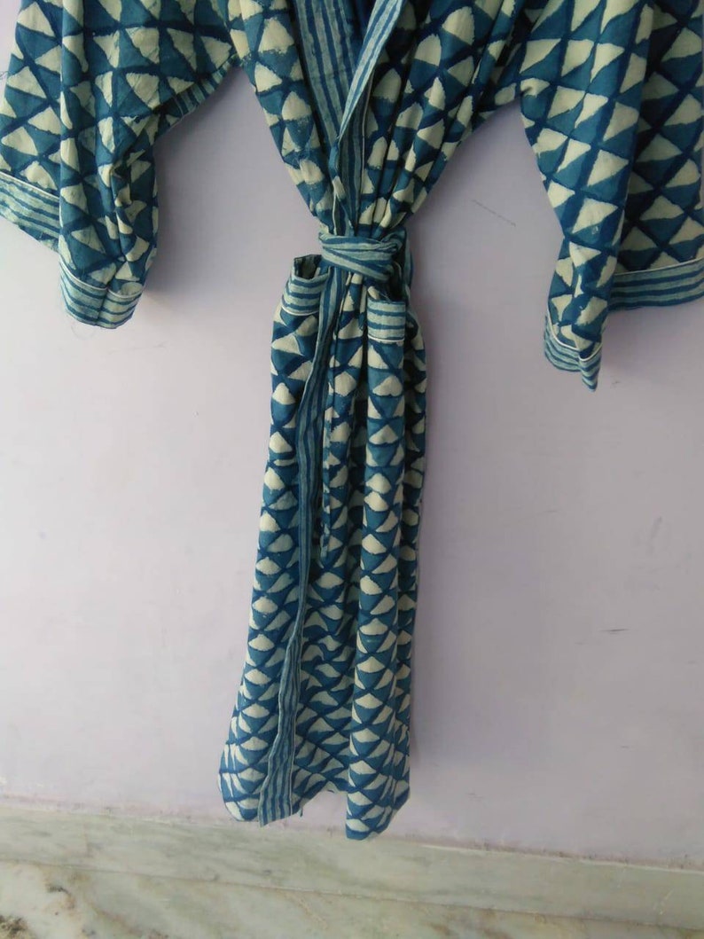 Patchwork Cotton Kimono Best selling Indigo Kimono Bath Robe,Cover up Kimono Dress Plus Size Bath Robe