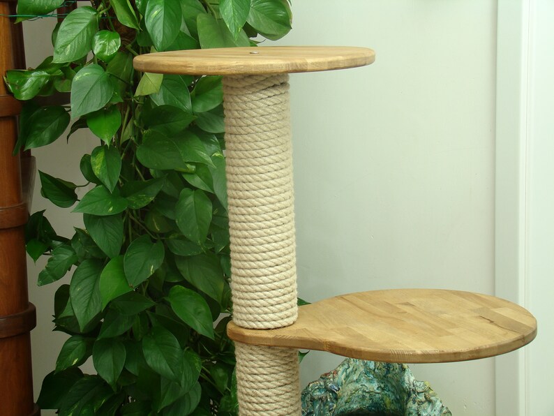 Handmade Natural Wood Cat Treewood Cat Tower Cat Climbing Etsy