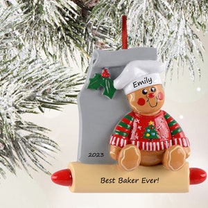 Gift For Bakers Personalized Baking Christmas Ornament Gift For New Chef New Bakery Life Is What You Bake It Christmas Ornament