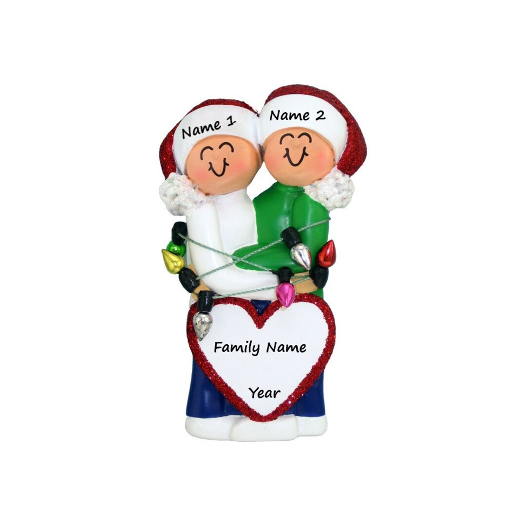 Couples First Christmas Ornament Ornament With Name Custom Couple