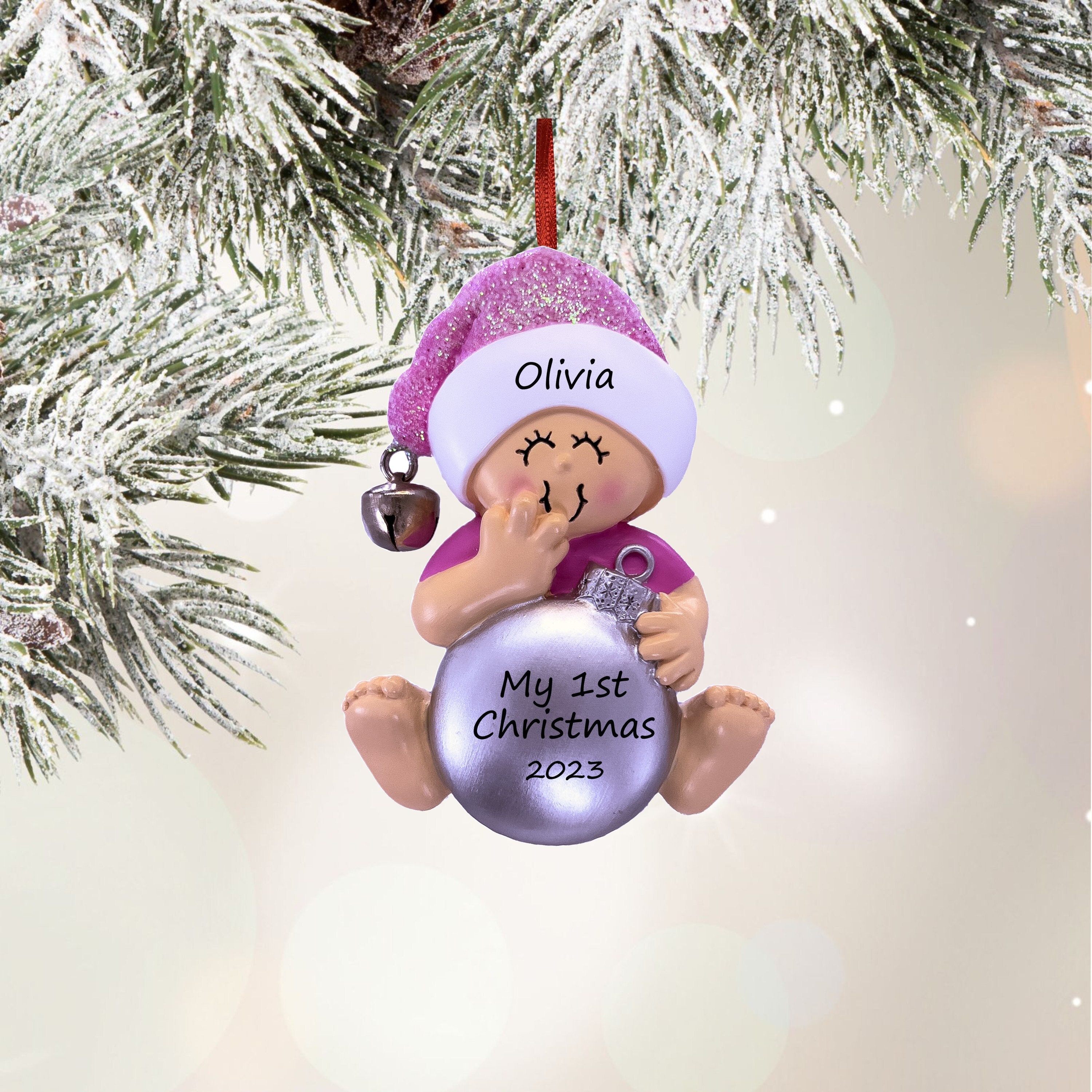 Christmas Tree Baby Girl First Christmas Ornament 2018 Baby's
