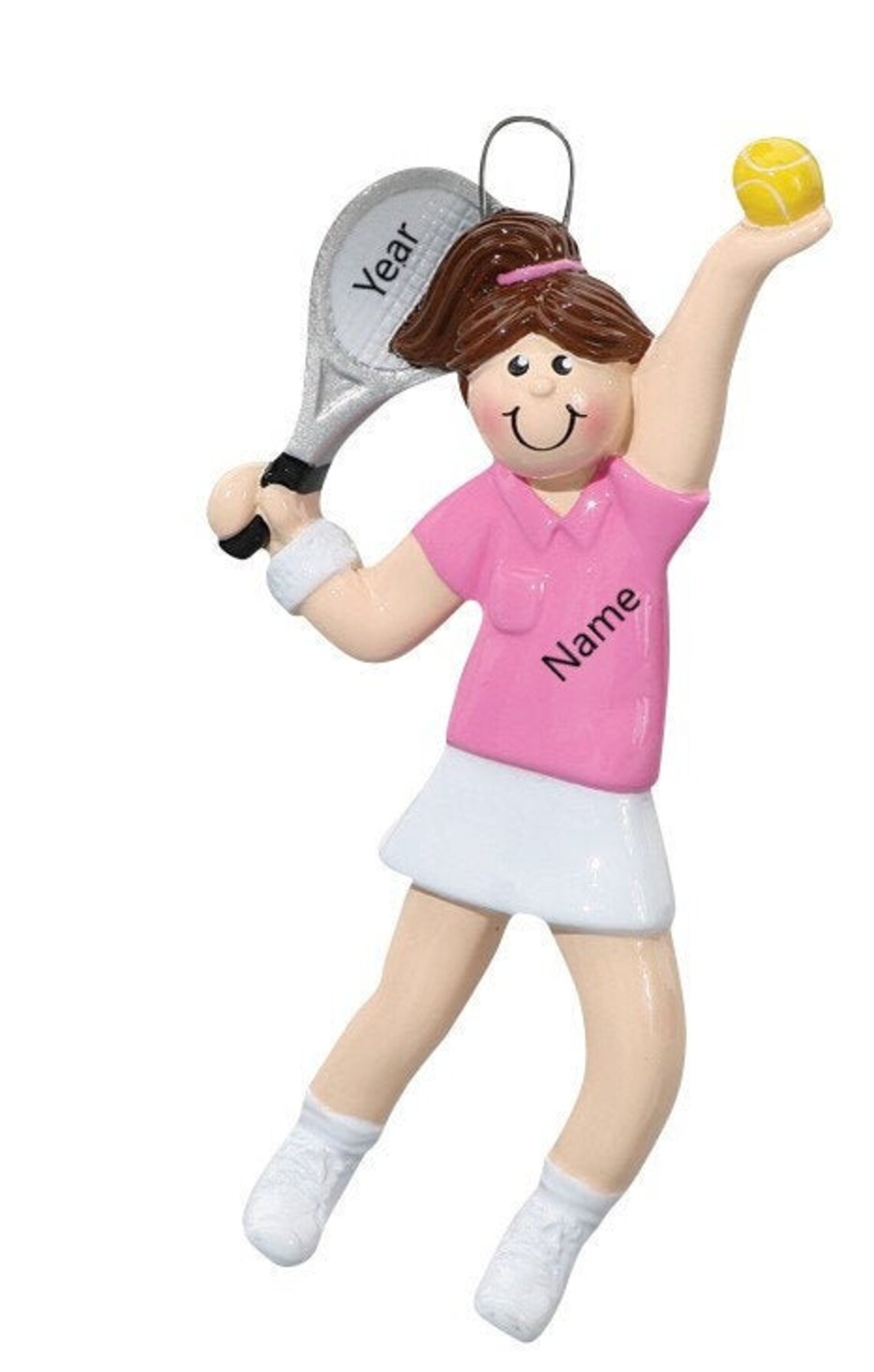 Tennis Girl Ornament / Personalized Tennis Player Ornament / Etsy