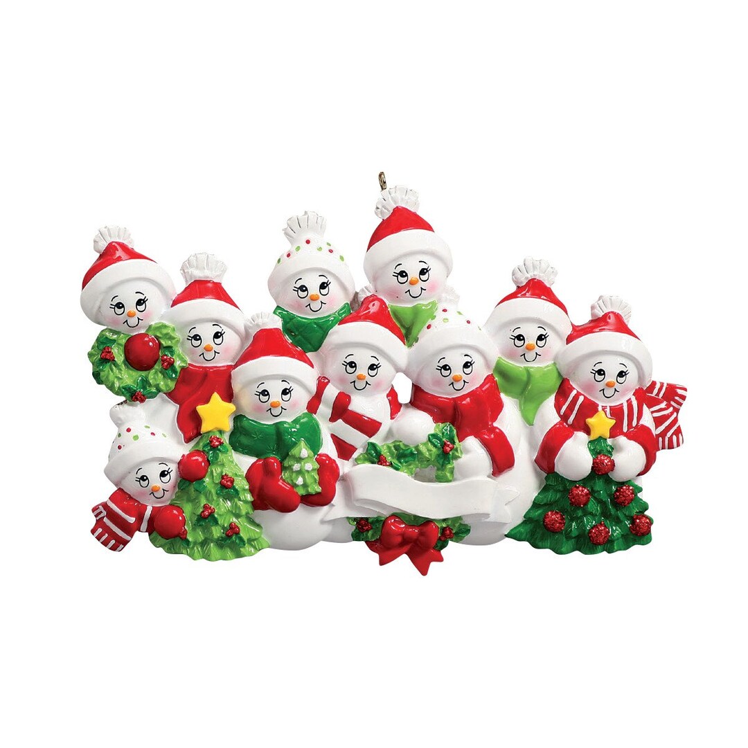 Family Of 10 Christmas Ornament 