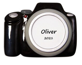Camera Ornament Personalized Camera Ornament With Name Photograhy Ornament Gift For Photograher Loves To Take Pictures Christmas Ornament